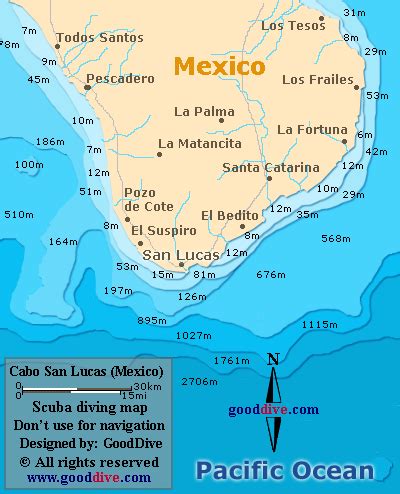 Cabo San Lucas map - GoodDive.com