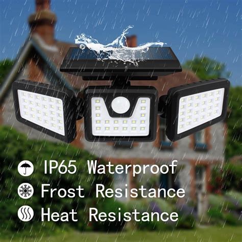 Solar Ultra Bright Motion Sensor Security Flood Light Adjustable LED ...