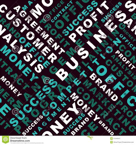 Business Background With Text As Pattern Royalty Free Stock Photography - Image: 31340047