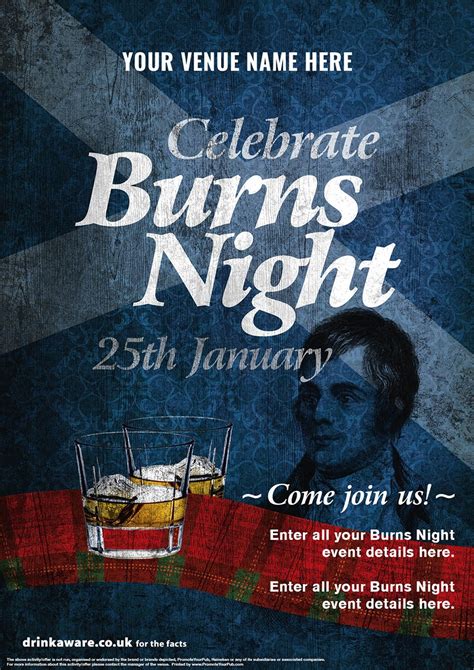 Burns Night 'Whisky Ribbon' Poster (A2) | Promote Your Pub