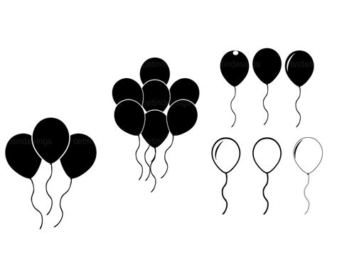 Globos Svg Bundle Globos de cumpleaños SVG Globo Clipart - Etsy España