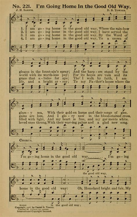 Alexander's Hymns No. 3 221. I am going home in the good old way | Hymnary.org