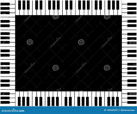 Piano Keyboard Border stock illustration. Illustration of framework - 100449591