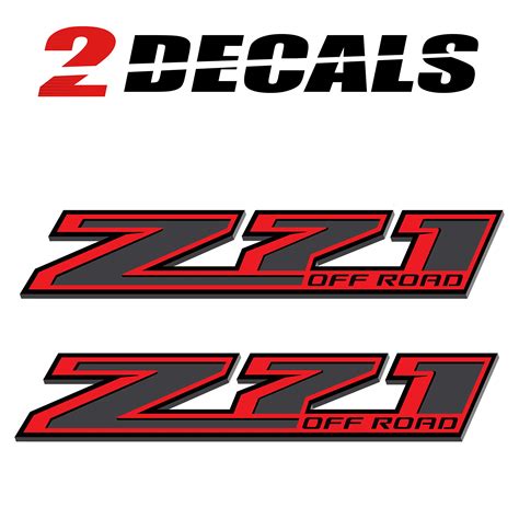 Buy Z71 Offroad RED Truck Stickers Decals - 2014-2019 Bedside (Set of 2 ...