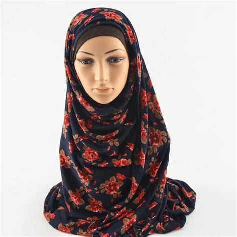 New flower print scarf,cotton jersey scarf,Modal floral hijab,jersey ...