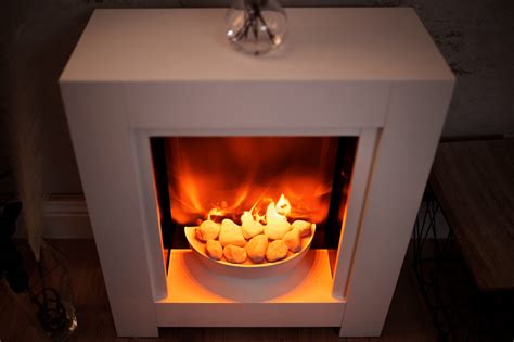 Buy garden mile® 2kw Inset Modern White Fireplace Log Burner light Stove Electric Fire Wood ...