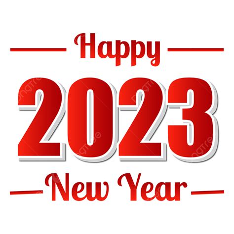 Happy New Year 2023, 2023, Art Fonts 2023, Happy New Year PNG and Vector with Transparent ...