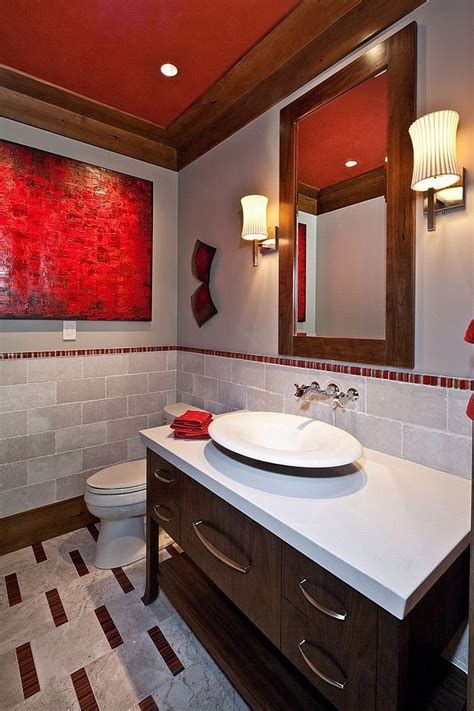 21 Sensational Bathrooms with the Ravishing Flair of Red! | Bathroom ...