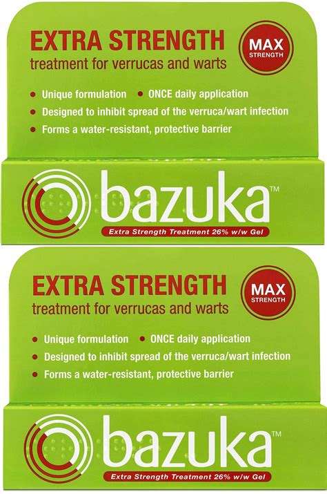 2 X Bazuka Extra Strength Treatment Gel Wart Verruca Suitable Adult Children | eBay