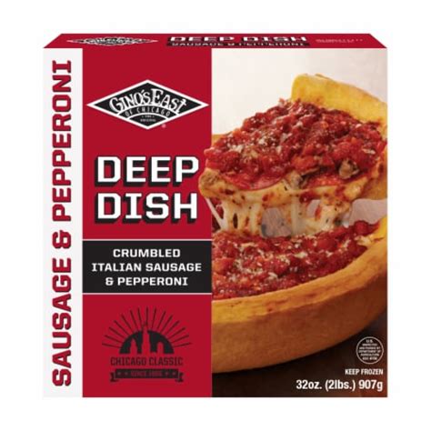 Gino's East of Chicago® Deep Dish Sausage & Uncured Pepperoni Frozen Pizza, 32 oz - Smith’s Food ...