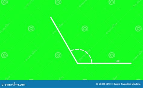 120 Degree Angle Triangle Math School Greenscreen Animation Stock ...