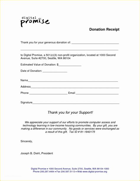 Free Non Profit Donation Receipt Template Of Charitable Donation Receipts Requirements as ...