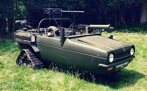 Meet Armed Reliant “Rugged” Robin Three-Wheeler with Caterpillar Tracks - ThrottleXtreme