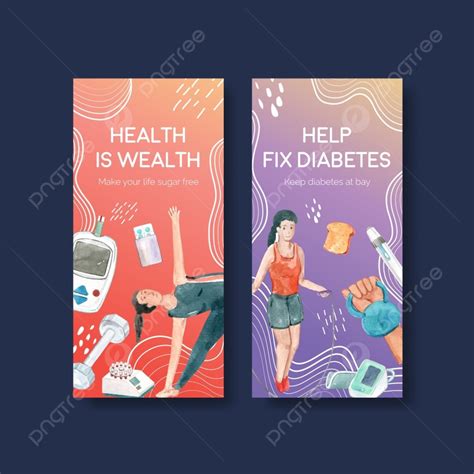 Flyer Template With World Diabetes Day Concept Design For Brochure And ...