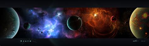 🔥 Download Outer Space Wallpaper by @patriciathomas | Panoramic Space Wallpapers Dual Screen ...