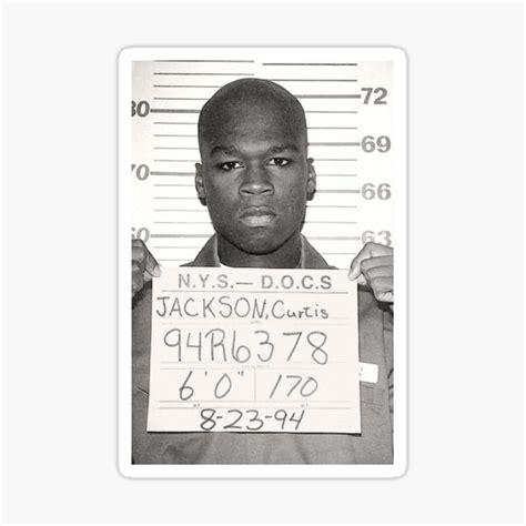 "50 cent mugshot" Sticker for Sale by Justinkahlo | Redbubble