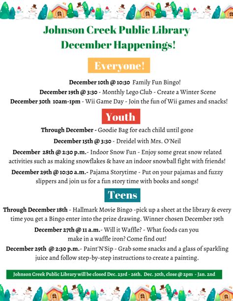 December Happenings!