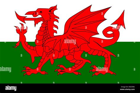 The national dragon flag of Wales Stock Photo - Alamy