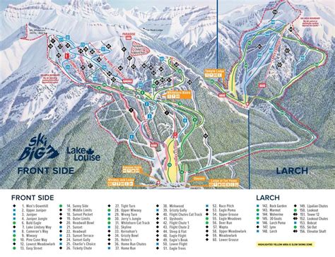 Lake Louise Piste Map / Trail Map