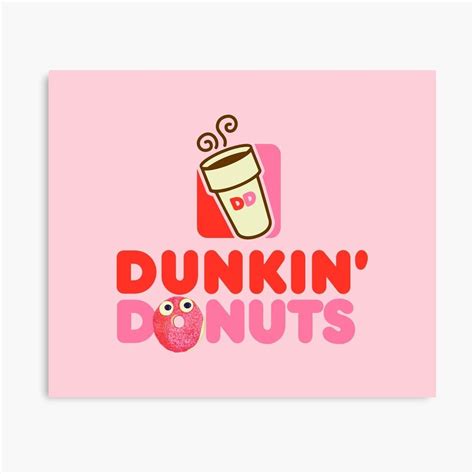 'Pink logo Dunkin Donuts ' Canvas Print by MimieTrouvetou in 2020 | Pink posters, Pink logo ...