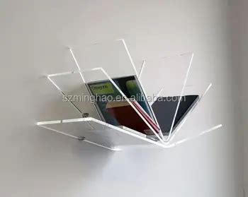 V Shaped Plexiglass Wall Shelves Decorative Wall Mounted Acrylic Bookcase - Buy Clear Acrylic V ...