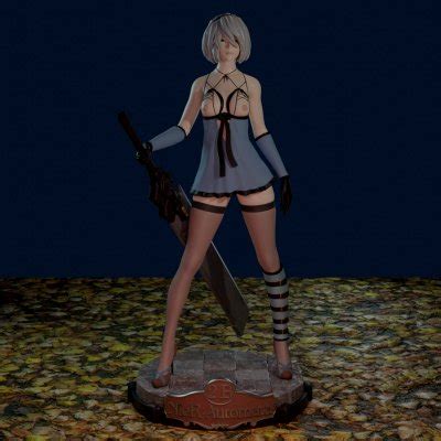 Nier Automata - Sexy 2B Kaine Suit - Print Ready 3D Model by qaz - Nông Trại Vui Vẻ - Shop