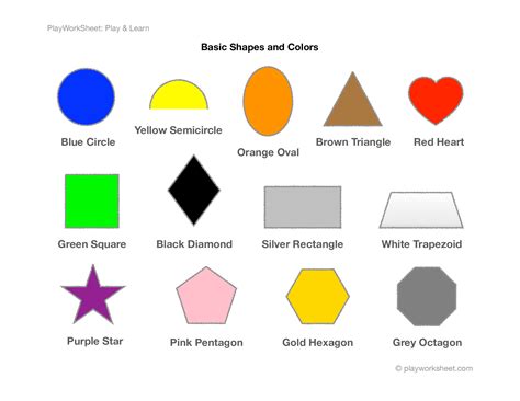 Basic Shapes and Colors | Free Printables for Kids