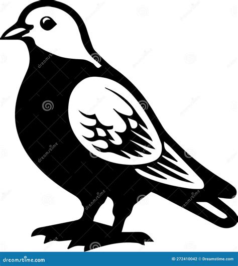 Pigeon Logo Monochrome Design Style Stock Vector - Illustration of ...