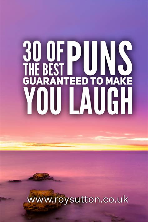 30 of the best puns guaranteed to make you laugh - Roy Sutton