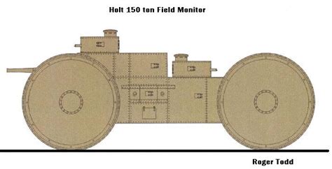 WW1 Landship Designs: 150 ton Field Monitor and the 200 ton Trench ...