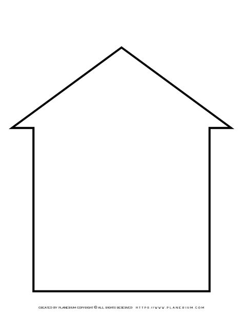 House Outline - FREE Printable Template | Planerium | Paper house ...