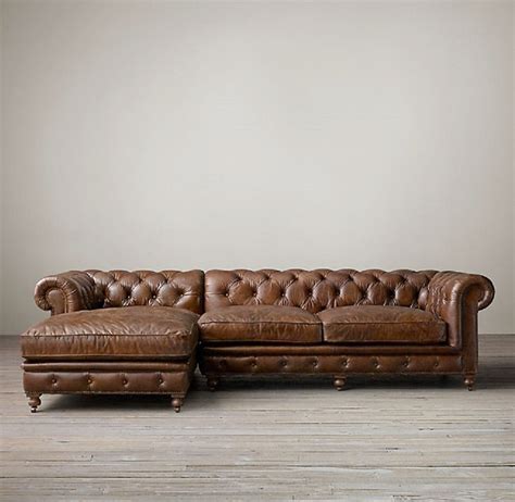 Chesterfield Sofa/Chaise in Italian leather – Classic Chesterfield