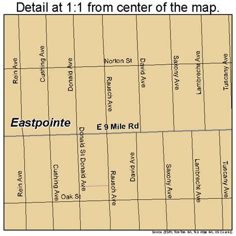 Eastpointe Michigan Street Map 2624290