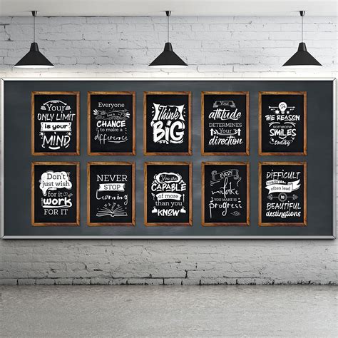 Buy 10 Pieces Motivational Classroom s Industrial Chic Bulletin Board ...