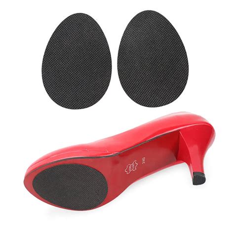 1 Pair Anti Slip Adhesive Rubber Forefoot Shoe Grip Pads Shoes High Heel Sole Protector Cover ...