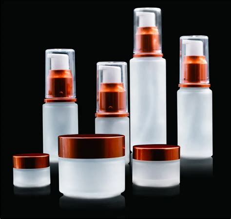 Frosted Cosmetic Packaging Bottles Jars With Brown Pump Caps 15ml 20ml 30ml 50ml 60ml 100ml ...