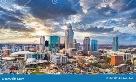 Downtown Charlotte, North Carolina, USA Skyline Aerial Stock Image ...