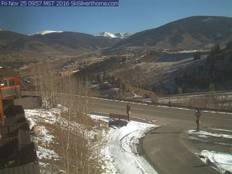 Snow beginning to accumulate in Silverthorne CO