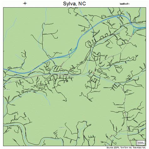 Sylva North Carolina Street Map 3766500