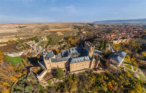 Aerial view of Alcazar of Segovia, Spain - AAEF06581 - Amazing Aerial ...