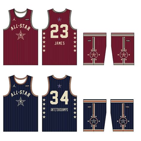 NBA All Star Basketball Jerseys in 2024 | Basketball uniforms design ...