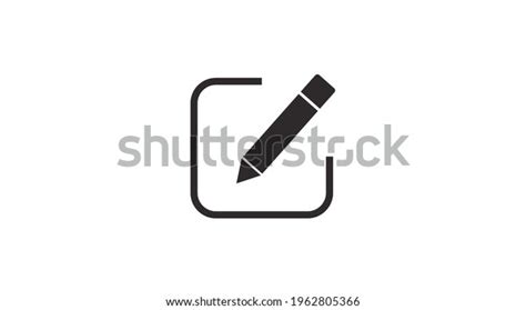 Edit Icon Vector Black White Isolated Stock Vector (Royalty Free) 1962805366 | Shutterstock