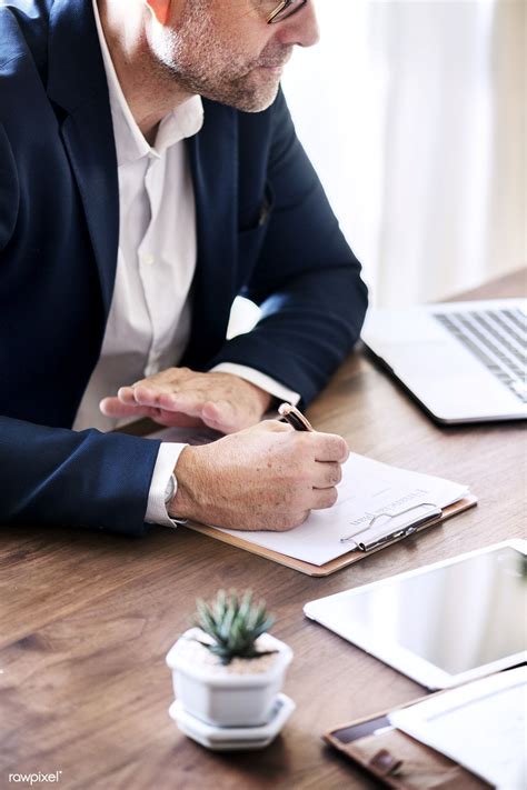 White business man working in the office | free image by rawpixel.com | Business portrait ...