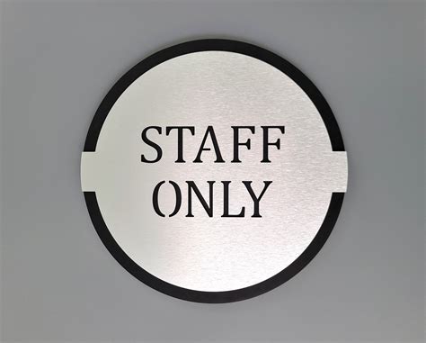 Modern Staff Only Sign. Employees Only Door Sign. Private. - Etsy