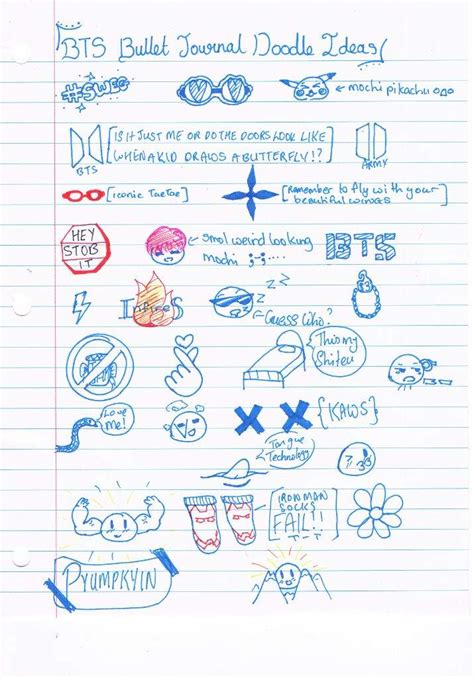 BTS Bullet journal doodle ideas #1 | ARMY's Amino