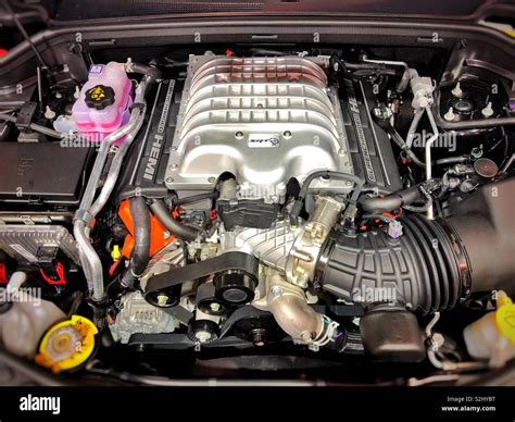 SRT Hellcat engine 707HP Stock Photo - Alamy