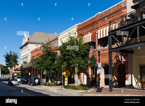 Palafox Street in historic downtown Pensacola, Gulf Coast, Florida, USA ...