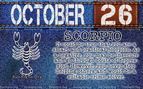 October 26 Birthday Horoscope Personality | Sun Signs