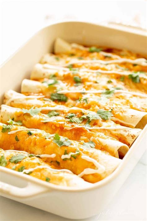 These easy chicken enchiladas are the best kind of family dinner - simple, fast and absolutely ...