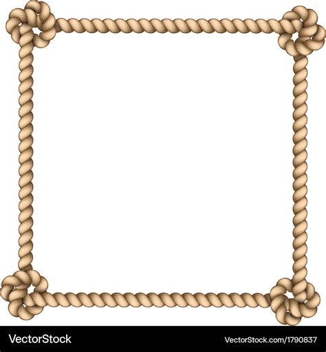 Rope frame Royalty Free Vector Image - VectorStock